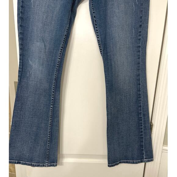 Levi’s Y2K 524 Too SuperLow Rise Boot/Flare Flap Pocket Denim Jeans Size 13 - Picture 4 of 13